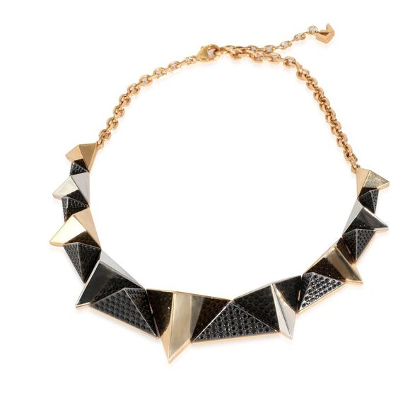 Louis Vuitton Gold Tone Pyramid Stud Necklace - Picture 7 of 8